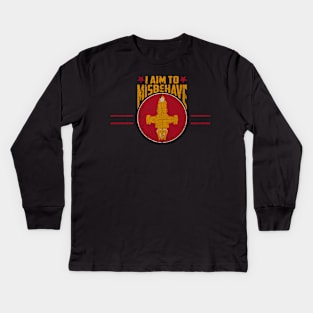 Firefly Ship Works Ltd - I Aim to Misbehave Kids Long Sleeve T-Shirt